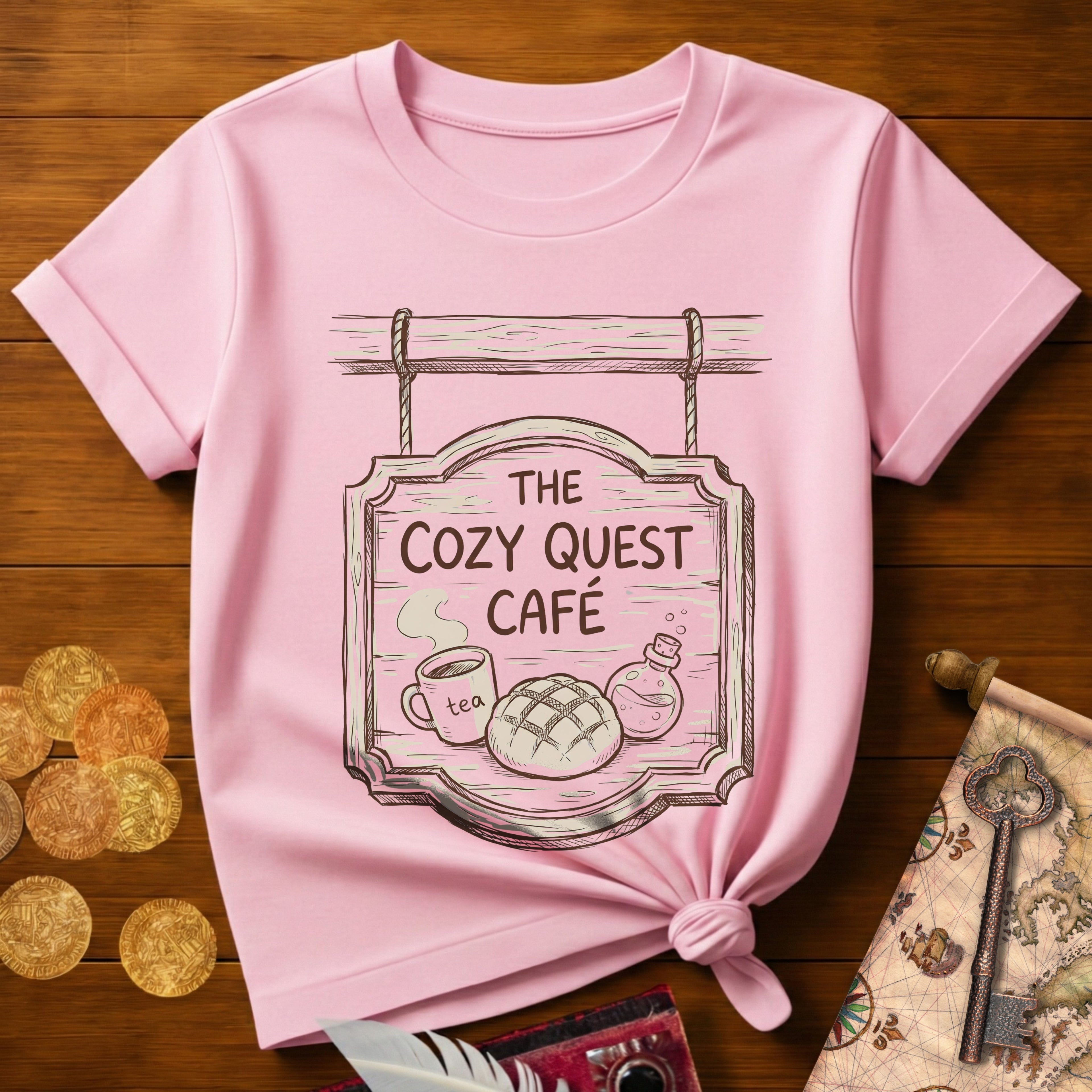 The Cozy Quest Cafe T-Shirt