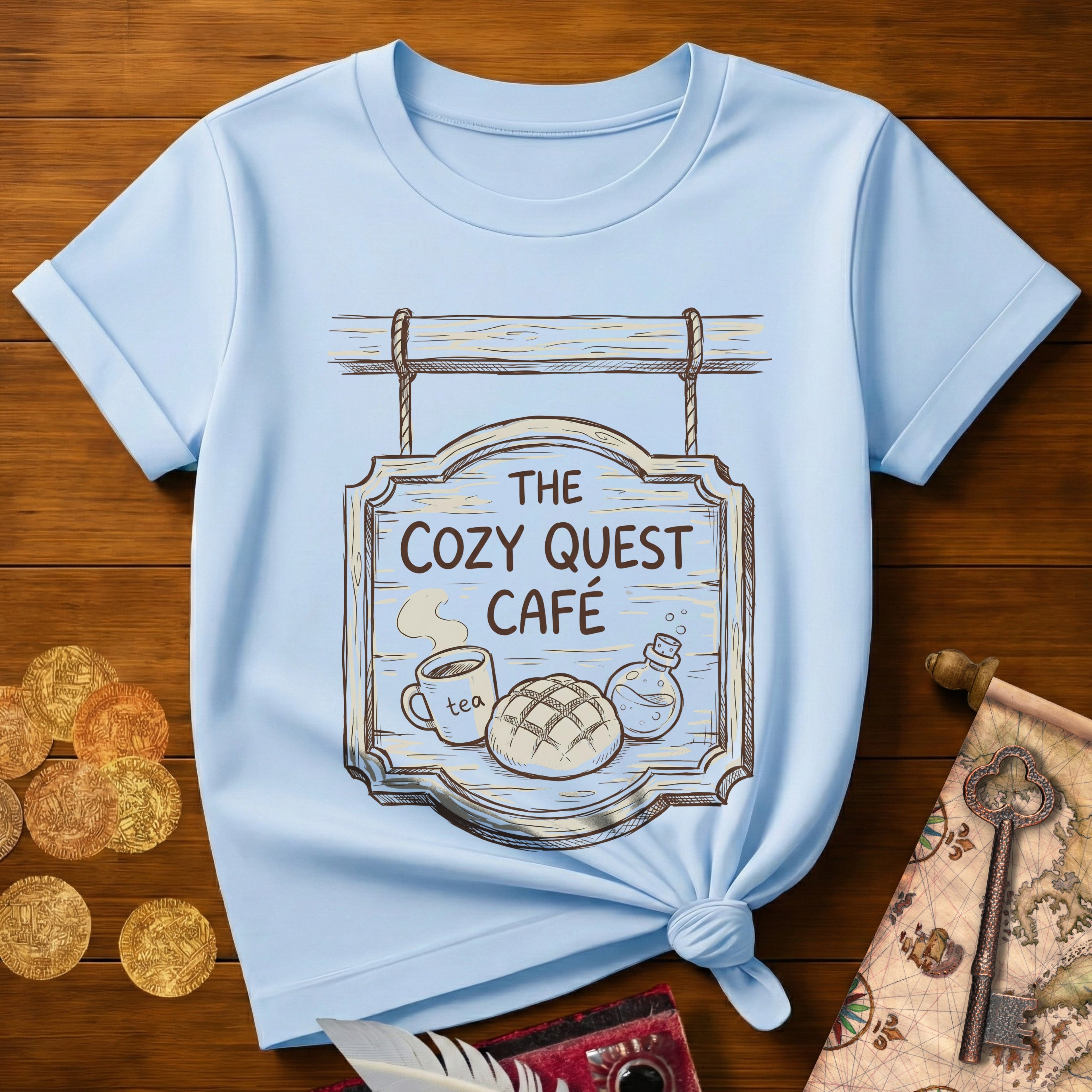 The Cozy Quest Cafe T-Shirt