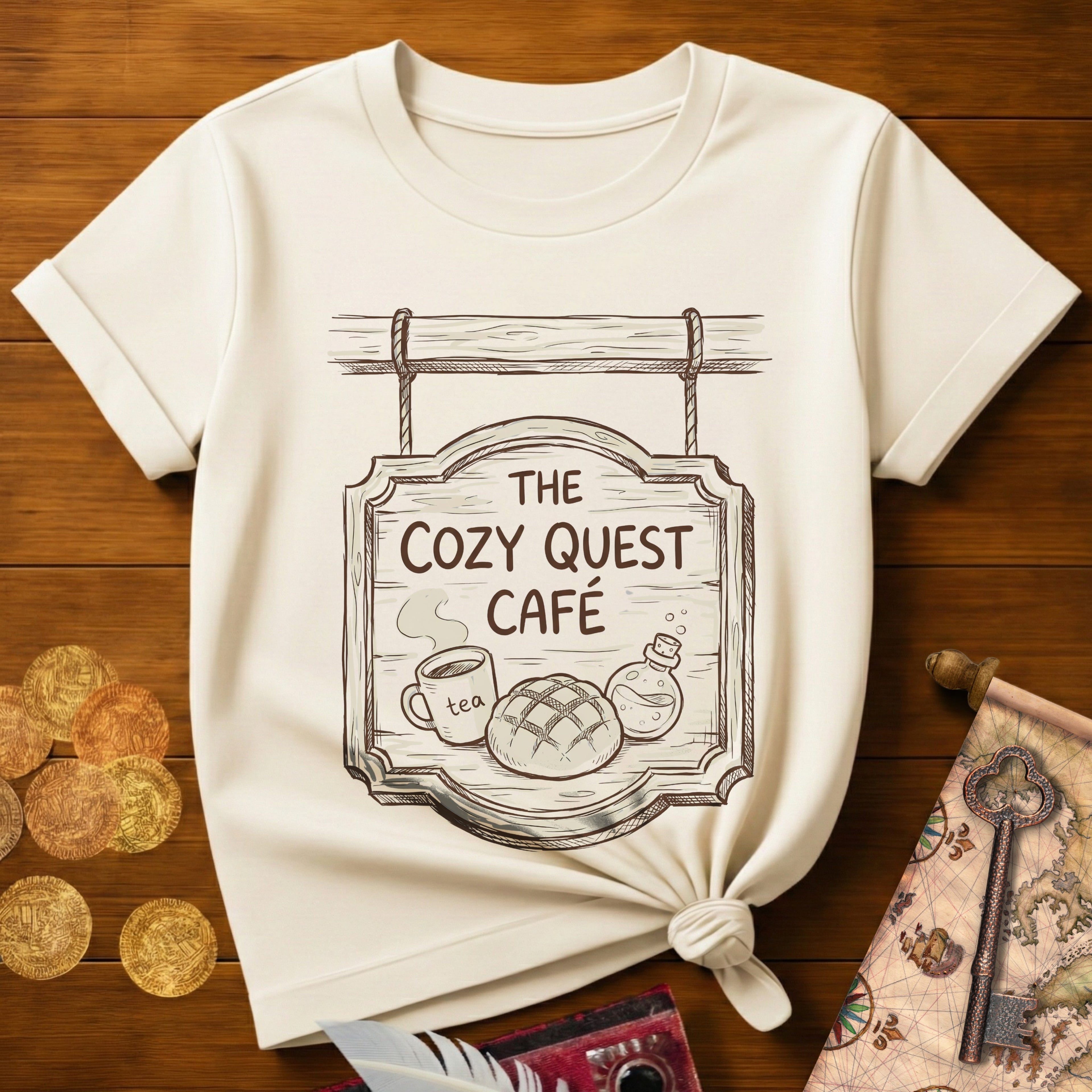 The Cozy Quest Cafe T-Shirt