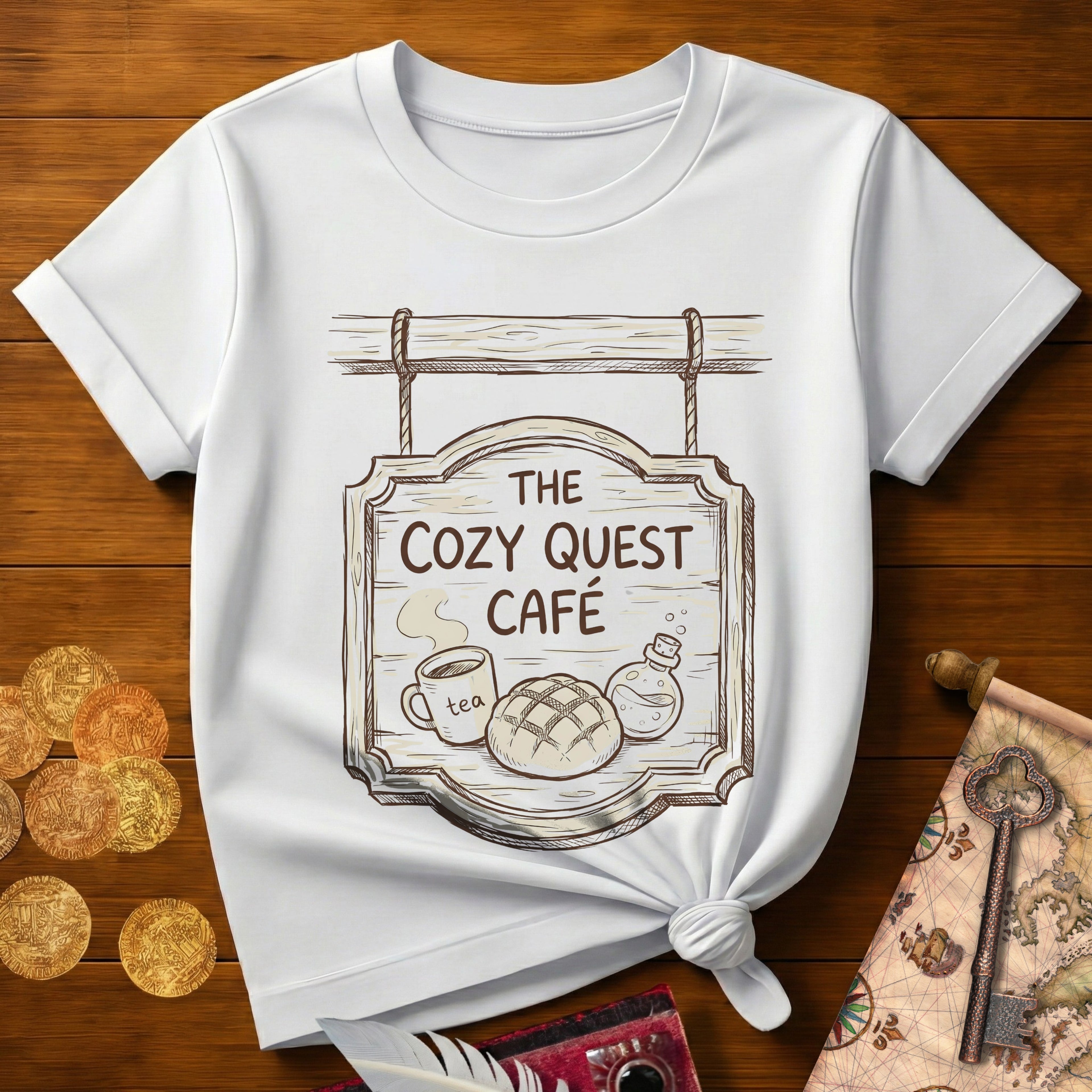 The Cozy Quest Cafe T-Shirt
