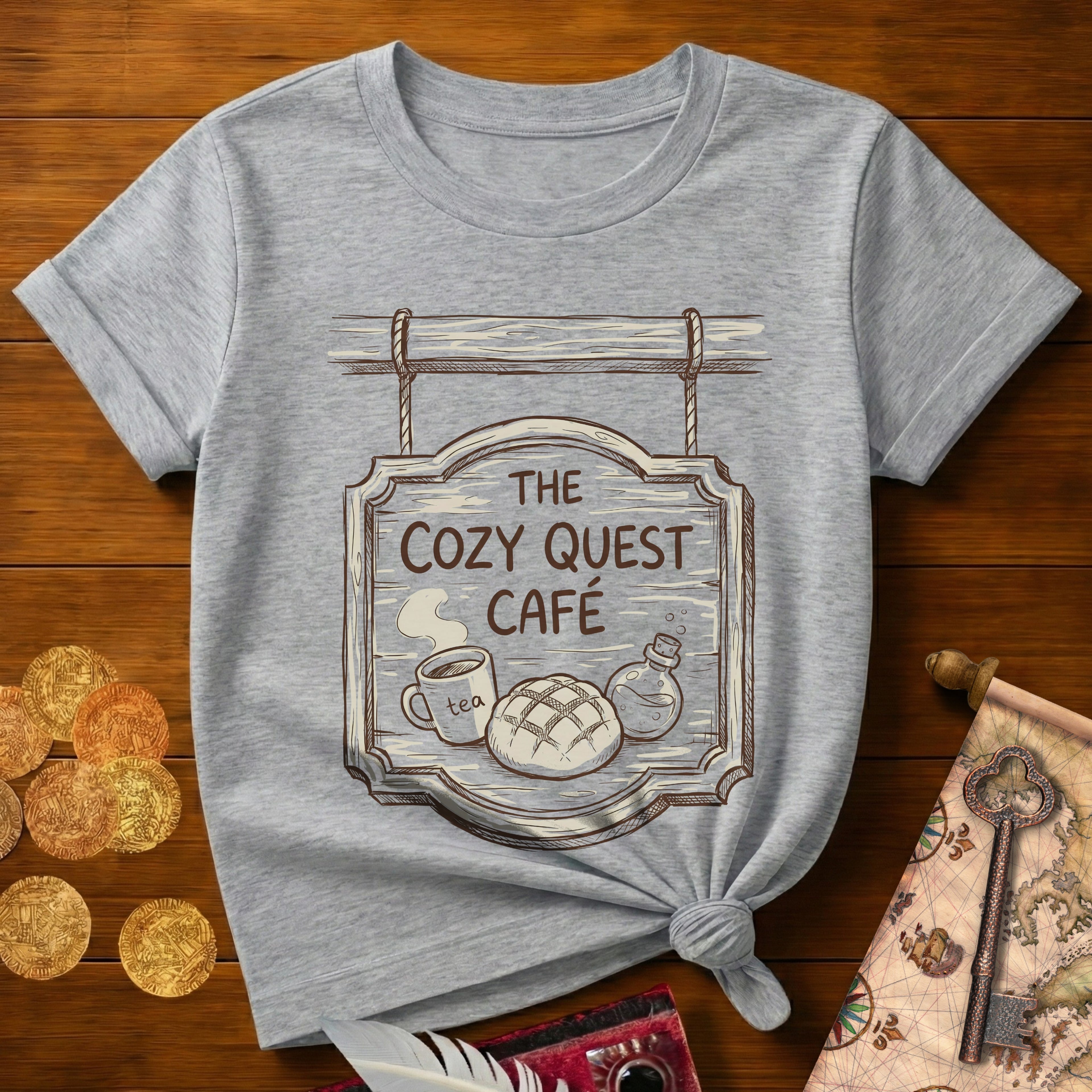 The Cozy Quest Cafe T-Shirt