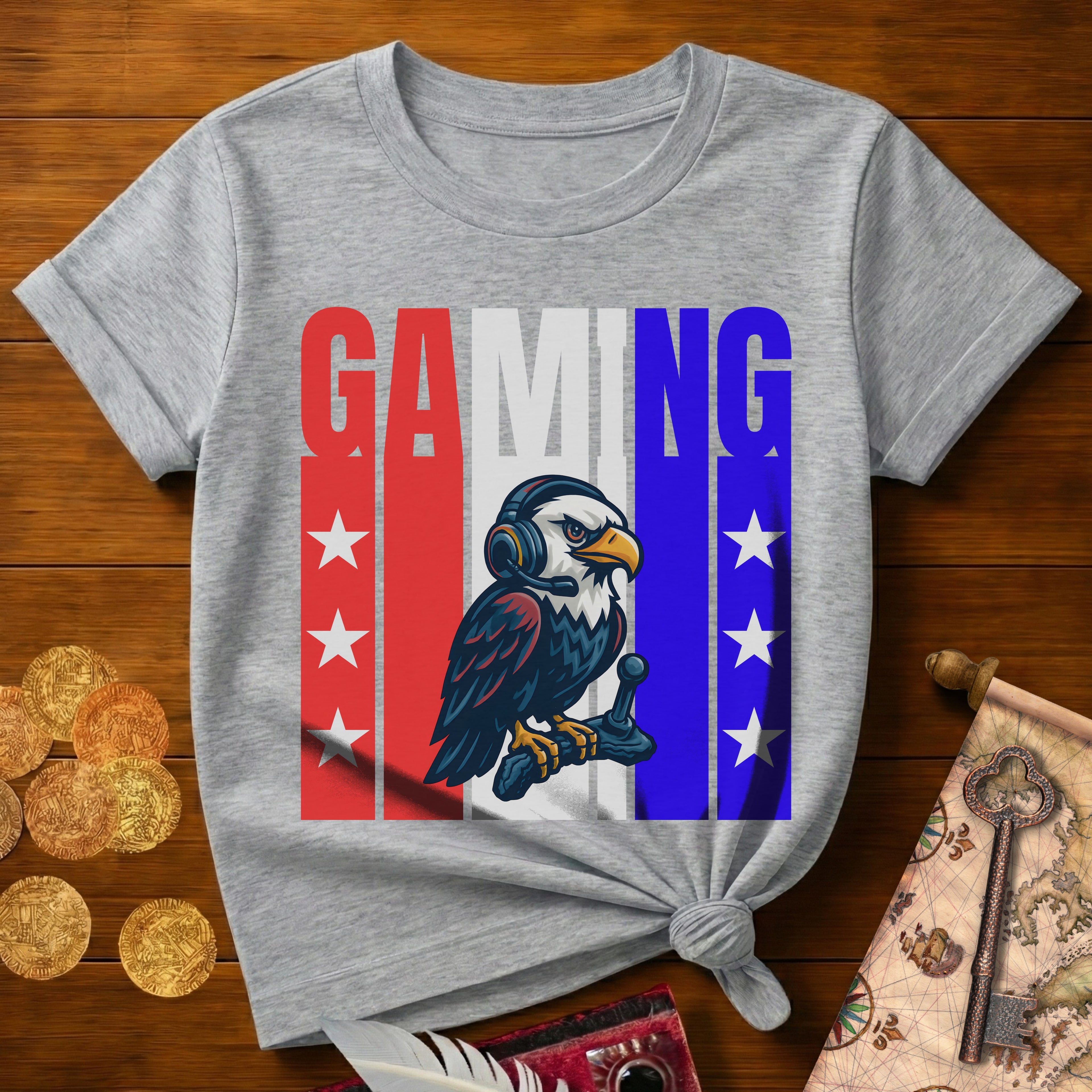 Gaming Long USA T-Shirt