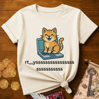 Cat Laptop T-Shirt