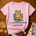 Cat Laptop T-Shirt