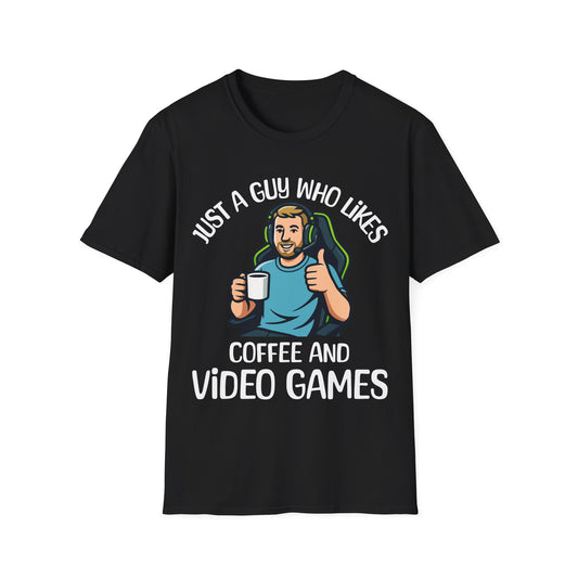 Just A Guy Who Likes Coffee And VG T-Shirt